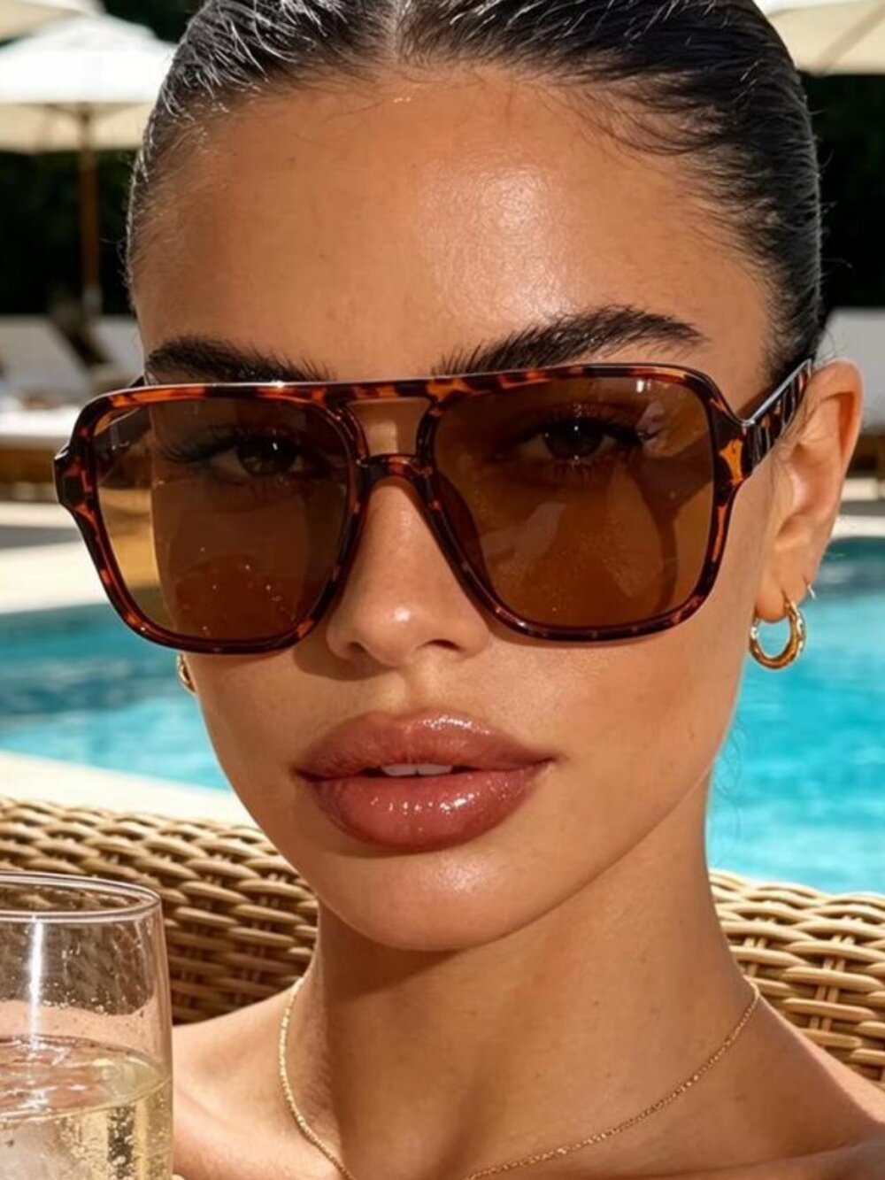 Retro Double-Bridge  Sunglasses